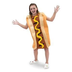 NEW Hauntlook Ballpark Frank Hot Dog Kids Costume - Size: 3-4